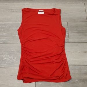 Calvin Klein Red Sleeveless Work Top - Size Small